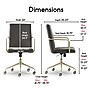 Elle Decor Giselle Fabric Computer and Desk Chair, Light Gray/Gold (CHR10058B)~#|#~C02BECFD-3D03-4483-9011CFCD116CAF0A_sc7