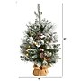 Nearly Natural 2 ft. Flocked Pre-Lit Artificial Christmas Tree, 30 Lights, Green (T2006)~#|#~C072B165-79D5-498E-AFF0BC46F0823E4B_sc7