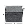 Household Essentials Medium Stackable Folding Fabric Storage Bin, 6" x 10"x 11", 11.42 Qt., Gray, 2/Pack (7511-1)~#|#~C07BC8D4-4514-4729-9617AF18DC9120FB_sc7