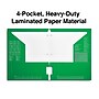 Staples 3-Hole Punched 4-Pocket Paper Folder, Green (ST56212-CC)~#|#~C0965932-5A8F-401C-A868057A1E16531D_sc7