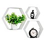 Mind Reader Metal Honeycomb Hexagon Floating Shelves, White, 3/Set (WALL3PC-WHT)~#|#~C0986794-3F2E-4C0C-82FCBED7CA874291_sc7