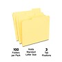 Staples Reinforced File Folders, 1/3-Cut Tab, Letter Size, Yellow, 100/Box (ST508903-CC)~#|#~C099E024-97DF-44E9-BE2092B45C1A99E0_sc7