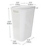 Mind Reader 15.85-Gallon Slim Laundry Hamper with Lid, Plastic, White, 2/Set (2HBIN60-WHT)~#|#~C0C86B79-94C1-461E-B0A6B53FDB4F34FE_sc7