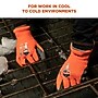 Ergodyne ProFlex 7401 Winter Work Gloves, Fleece Lined, Latex Coated Palm, 13 Gauge, A5 Cut Level, Orange, Medium, 12/Pack~#|#~C0E52F3A-91E1-4FE8-99EA7D6D060F431A_sc7