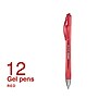 Staples Sonix Retractable Gel Pens, Medium Point, Red Ink, Dozen (13562-CC)~#|#~C0F2A6A4-1586-404A-94F7D81779747DB6_sc7
