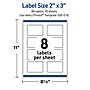 Avery Laser/Inkjet Rectangle Multipurpose Labels, 2" x 3", White, 80/Pack (S00-EVE)~#|#~C0F70360-D6F7-4E33-AE8B37A97BFF59B5_sc7