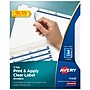 Avery Index Maker Paper Dividers with Print & Apply Label Sheets, 3 Tabs, White, 5 Sets/Pack (11435)~#|#~C11FB002-1033-46CE-BC7CD36FF17EB92E_sc7