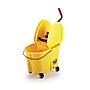Rubbermaid WaveBrake Down Press Combo Mop Bucket, 8.75 gal, Tubular Steel, Plastic, 36.5" x 15.7", Yellow (RCP757788YL)~#|#~s0931254_sc7