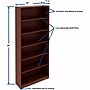 Lorell 84" 6-Shelf Bookcase with Adjustable Shelves, Mahogany Laminate (LLR99750)~#|#~C16DEDD5-B354-4FA9-9D4C2BBF2F7153D0_sc7