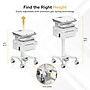Mount-It! MedHub Height-Adjustable Medical Cart with 2 Lockable Drawers, Power Strip and Locking Casters, White/Grey (MI-16037)~#|#~C174096B-D8B5-4BF8-B747C84F73D8A4E3_sc7