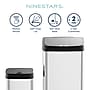 Nine Stars Stainless Steel Motion Sensor Trash Cans, Silver, 2/Pack (CB50-28/15-5)~#|#~C176FD41-93E3-40AF-8B5BF07B9F94500E_sc7