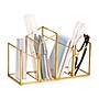 Mind Reader 4-Compartment Glass Pen Holder, Gold (MENO-GLD)~#|#~C19372E9-F45C-41F3-B0CF1630F5CCB96D_sc7