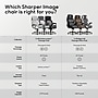 Sharper Image S-950 Heated Ergonomic Faux Leather Swivel Executive Massage Chair, Gray/Black (52755M-GRYBLK)~#|#~C1B7B6F7-8632-4021-B0A9EA142EA2489C_sc7
