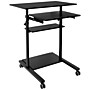 Mount-It! 32" W Mobile Adjustable Standing Desk With Retractable Keyboard Tray, Black (MI-7998B)~#|#~C1C663A0-A2FC-48CC-AFD6D391326DC536_sc7