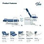Viva Comfort Pointe Power Electric Pelvic Tilt Exam Table w/Stirrups, Knee Crutches, Hand Rails, 396lbs. Capacity, Blue~#|#~C1CAF142-0BB8-4ECD-B3867AE7A2D6669E_sc7