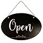 Cosco 2-Side Open/Close Spa Style Indoor Sign, 12" x 8", Black/White (098642)~#|#~C1D8C701-9283-4CD1-8E57461B83DAA215_sc7