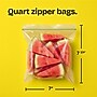 Glad Zipper Storage Bags, Quart, 25 Bags/Box (55052)~#|#~C24962D2-BDAC-49A3-A73837212D76A156_sc7