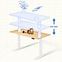 FlexiSpot E7COMMERCIAL 48''W Electric Height Adjustable Standing Desk, Bamboo/White (E7WCOM4824-LBZB)~#|#~C26D9388-565F-464C-878D3052F8B08612_sc7