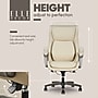 Elle Decor Rivendell AIR Lumbar Ergonomic Faux Leather Swivel Executive Chair, Cream (60124-CRM)~#|#~C2777B9F-BE82-4343-A865622C2FDC479D_sc7