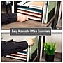 Mind Reader Metal Front Loading Letter Tray, Letter Size, Black (4TSIDE2-BLK)~#|#~C289A095-B4D7-4695-AB3C44A8C3A4683C_sc7