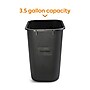 Coastwide Professional™ Indoor Trash Can Without Lid, Black Soft Molded Plastic, 3.5 Gallon (CW56428)~#|#~C28EF9FC-6803-4F9E-A81CA55C6116FF85_sc7