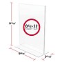 Staples Vertical Sign Holder, 8.5" x 11", Clear Plastic – Freestanding Display for Retail Signs, Menus & Notices~#|#~C28F6FFE-D5CE-4CD3-BA45B00E59C5B5DD_sc7