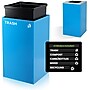 Alpine Industries Steel Recycling and Trash Can Set with Square and Mixed Lid, 29 Gallon, Blue/Black, 2/Pack (ALP4450-BLK-KIT3)~#|#~C2C09E8D-6E82-4D4C-B812392FA9EF5BEC_sc7