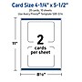 Avery Rectangle Rounded Corners Matte Blank Card, White, 20/Pack (19479370915)~#|#~C32F6504-5269-4038-BB291A3A63BDD1AA_sc7