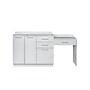 Viva Comfort 36'' H x 42" W Exam Room Medical Cabinet with 24" W Right Side Desk, 2 Doors, 3 Drawers, Gray (90242-NS-GRY-AO)~#|#~C34DE070-C8A9-499B-BDC52519BA350B3C_sc7