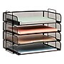 Mind Reader Metal Side Loading Stackable Letter Tray, Letter Size, Black (DSTACK4-BLK)~#|#~C378636E-CDD9-44C6-A5F4612B6763A5D3_sc7
