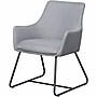 Lorell Mid‑Century Modern Flannel Guest Chair with Steel Sled Base, Gray (LLR68562)~#|#~C3875E09-C79D-4099-95CB7A142C924C59_sc7