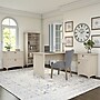 Bush Furniture Salinas 60"W L Shaped Desk with Lateral File Cabinet and 5 Shelf Bookcase, Antique White (SAL003AW)~#|#~C39B7EA7-FCB5-4901-B78E06D0075C9BA4_sc7