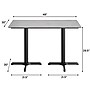 Flash Furniture Acadia Wooden Dining Table with X-Bases, 30"D x 48"W, Gray Faux Concrete/Black Base (ST3048CGT2230)~#|#~C3A5FF5C-65B2-465F-BBBBAB572E2BF4FA_sc7