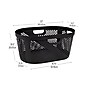 Mind Reader 10.57-Gallon Laundry Basket with Handles, Plastic, Black, 2/Set (2HHAMP40-BLK)~#|#~C3C1DD12-D091-4AEC-9703C887425136F5_sc7