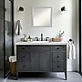 Amanti Art Grace Brushed Nickel Narrow Frame Wall Mirror, 22" x 22" (A42675343054)~#|#~C3E5934D-570A-4555-959969D755866B3E_sc7