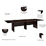 Bush Business Furniture 120W x 48D Boat Shaped Conference Table with Wood Base, Mocha Cherry (99TB12048MRK)~#|#~C40C1A7E-E3A0-47F4-B054EBDA08DA842B_sc7