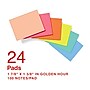 Staples Sticky Notes, 1 3/8" x 1 7/8", Golden Hour Collection, 100 Sheets/Pad, 24 Pads/Pack (ST62863)~#|#~C4277AA5-71A7-4F66-9C22590286800710_sc7