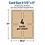 Avery Matte General Use Blank Card, Kraft Brown, 40/Pack (95341)~#|#~C48F1188-C06D-48AB-BDD8BE8AD524C634_sc7