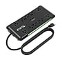 Plugable 12-Outlet 4320 J Surge Suppressor, 6 ft., Black (PS12-USB2B)~#|#~C49FFDE4-7306-4673-9D1EFC3C7D2CDC74_sc7