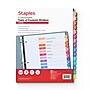 Staples Customizable Table of Contents Numeric Dividers, 1–15 Tabs, Multicolor, Reinforced Binder Index Dividers~#|#~C4C316B4-4564-40AE-925FB1BA42566819_sc7