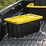 Sterilite 17 Gallon Industrial Garage Tote with Snap-on Lid, Plastic, Yellow/Black, 6/Carton (50639Y06)~#|#~C4EE950A-18A3-4AAF-907AF4A692697E30_sc7