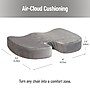 Mind Reader Memory Foam Office Chair Ergonomic Orthopedic Cushion, Gray (SEACUSH-GRY)~#|#~C4FBE0F5-8FE2-4525-A9CA5538B366A78B_sc7