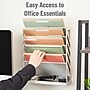 Mind Reader 5-Compartment Mountable Plastic Vertical File Storage, Beige (WALLANCH-BEI)~#|#~C51AC222-F8B3-42D9-8370A1A9D6F202AB_sc7