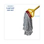 Boardwalk® Mop Head, Floor Finish, Wide, Rayon/polyester, Large, White/blue, 12/carton~#|#~C526A1E7-855B-49DC-AADF2AA1612E2908_sc7