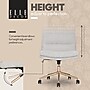 Elle Decor Ariana Criss Cross Armless Ergonomic Fabric Swivel Computer and Desk Chair, Light Gray (60121-LGRY)~#|#~C5538C58-EFC3-4E70-B4E63D2C517CC6E9_sc7