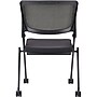 Lorell Mobile Mesh Back Nesting Chairsm Black, 2/Carton (LLR41846)~#|#~C57C466C-4FE8-48D4-A8347826F48F3220_sc7