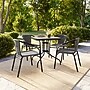 Flash Furniture Lila 28'' Square Table with 4 Rattan Stack Chairs, Gray (TLH073SQ037GY4)~#|#~C5826C54-2630-4F4C-B9F071B54789FD7D_sc7