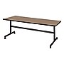 Regency Kobe Flip Top 72"W x 30"D Rectangular Training Room Table, Laminate, With Wheels, Noble Oak (MKFT7230NO)~#|#~C5DDB5A5-B754-45D6-BD02CBDB292AF5DE_sc7