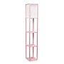 Creekwood Home Classix 62.5" 3-Tier Storage and Display LED Floor Lamp with White Linen Shade, Light Pink (CWF-3007-LP)~#|#~C6069EBF-D15C-481B-80EF41F47A25E2FA_sc7