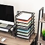 Mind Reader Metal Front Loading Letter Tray, Letter/Legal Size, Black (7TPAPER-BLK)~#|#~C652977C-73F8-4837-850D32826CB27F38_sc7